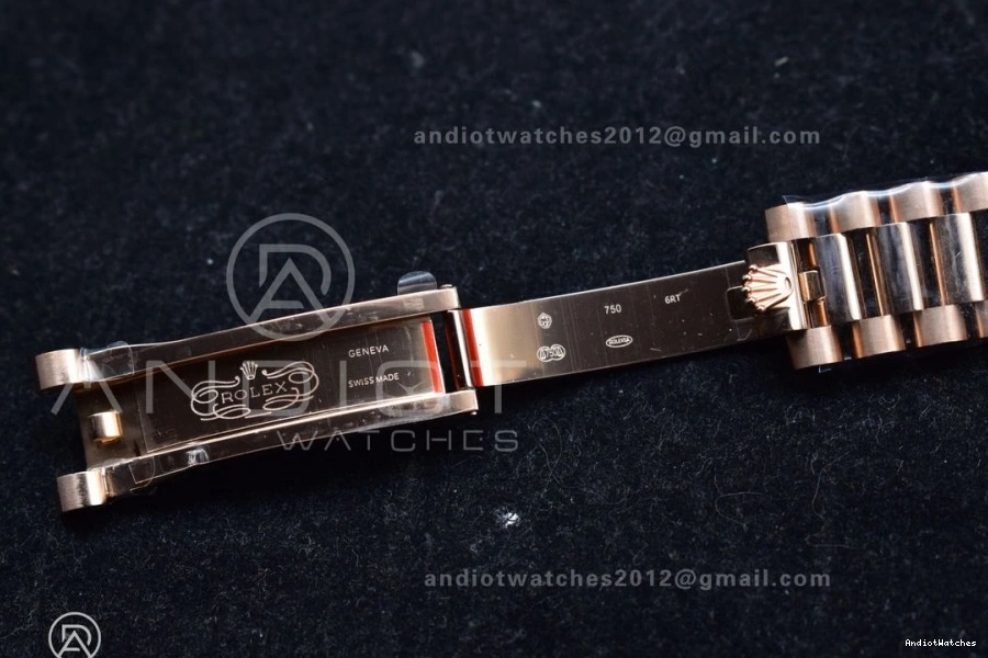 President SmoothTexture Edition Bracelet 904L DayDate Diamond Dial vr3255 678 (Gain Best Steel QF Weight) on Brown 36 V5 RG 0312